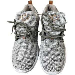 MarleyLilly Grey Mesh Monogramed Sneakers Walking Active New in Box Size 9